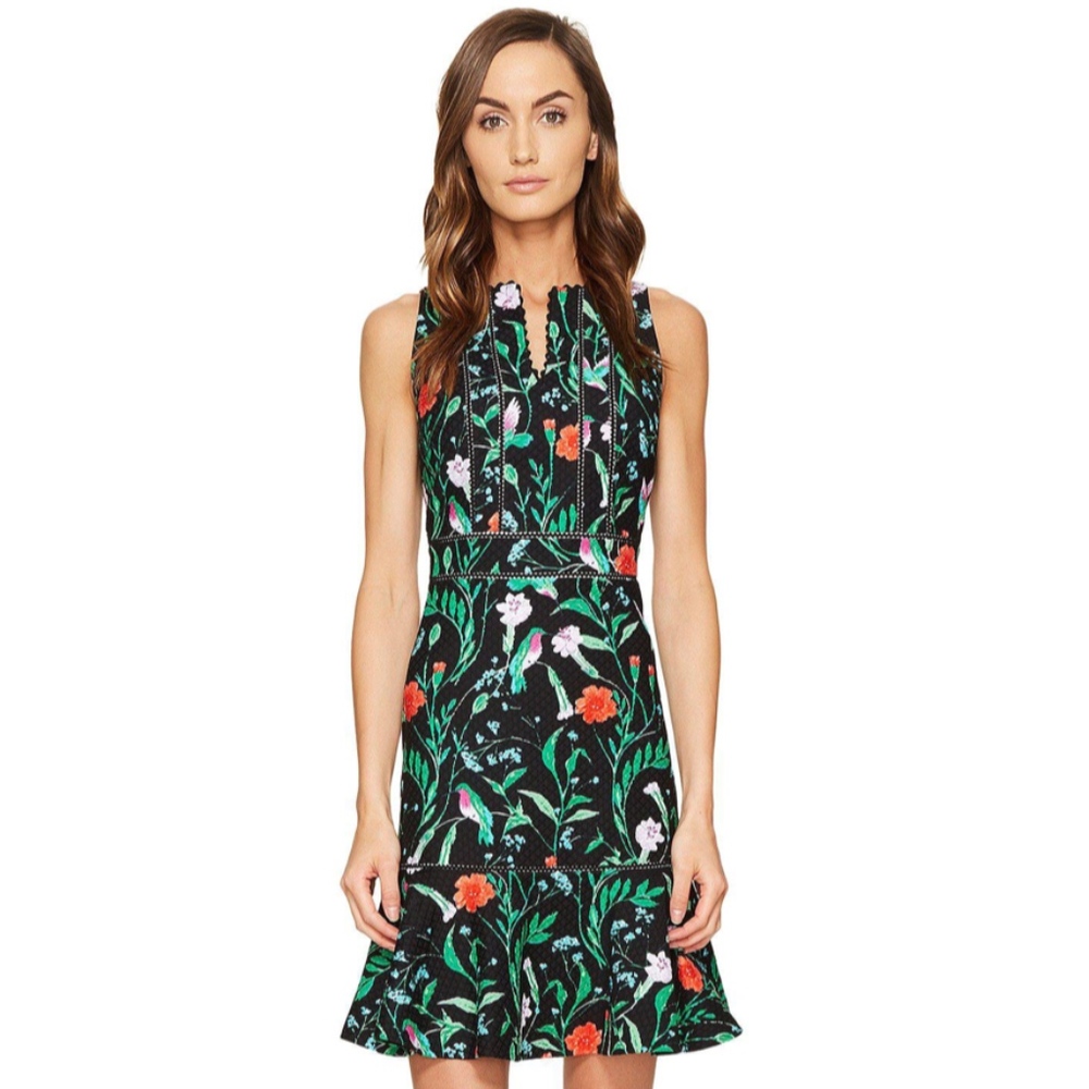 Kate Spade Jardin Tile Jacquard Dress